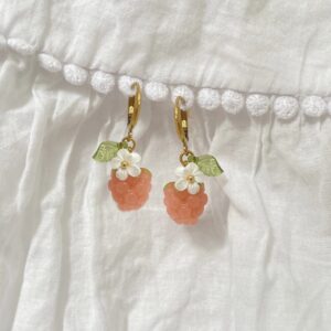 boucles-doreilles-framboise-fleurie